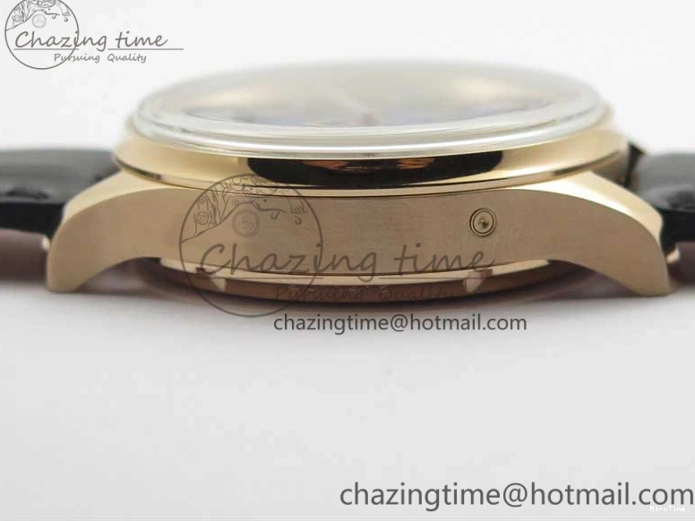 MIROTIME 0129 Elegant Portugieser Perpetual Calendar IW503302 RG V9F 1:1 Best Edition Gray Dial on Black Leather Strap A 7096